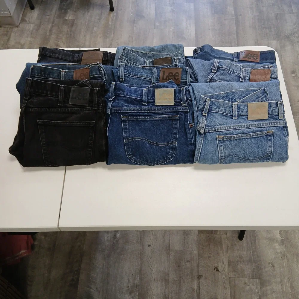 Grade A Wholesale 9pc Lee‎ Mens Denim Jeans Sizes 34-48 Reseller Lot